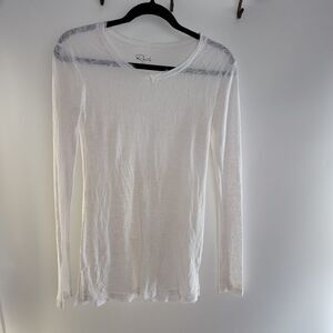 Rails white tissue space dye long sleeve shirt